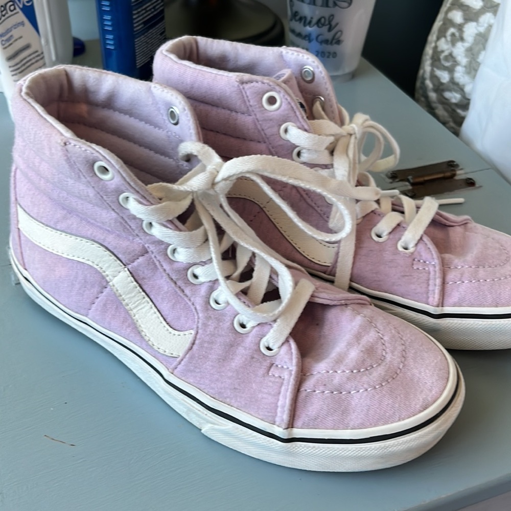 Vans- Off The Wall- high tops- ladies size 8-